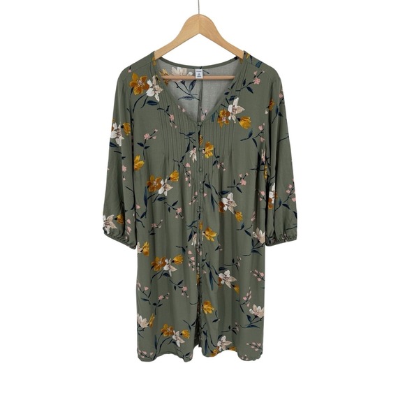 Old Navy Dresses & Skirts - Old Navy Dress Womens Plus 2X Floral Flowy Romantic Casual Relaxed Comfy Forest